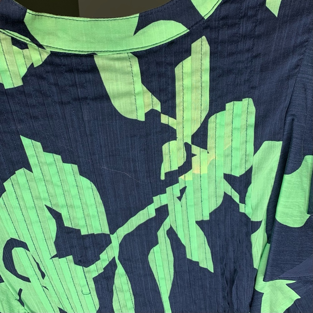 ANTHROPOLOGIE MAEVE Cassandra Blue Green Floral Flutter Sleeves Maxi Dress Sz M - Picture 15 of 15